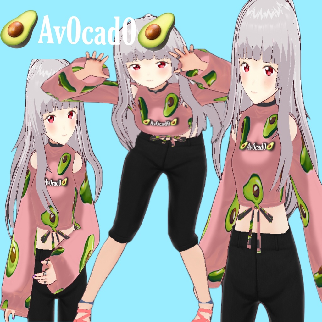Free VRoid Shirt Avocado Top