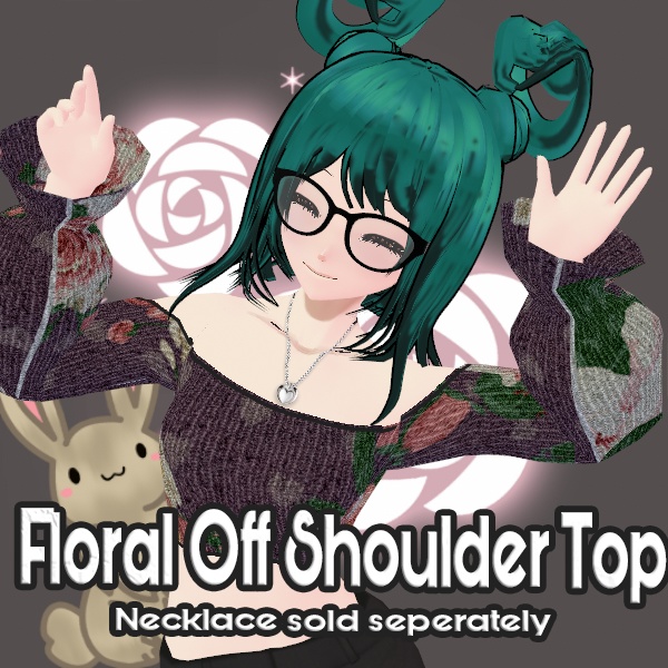 Shirt - Off Shoulder Top - Floral