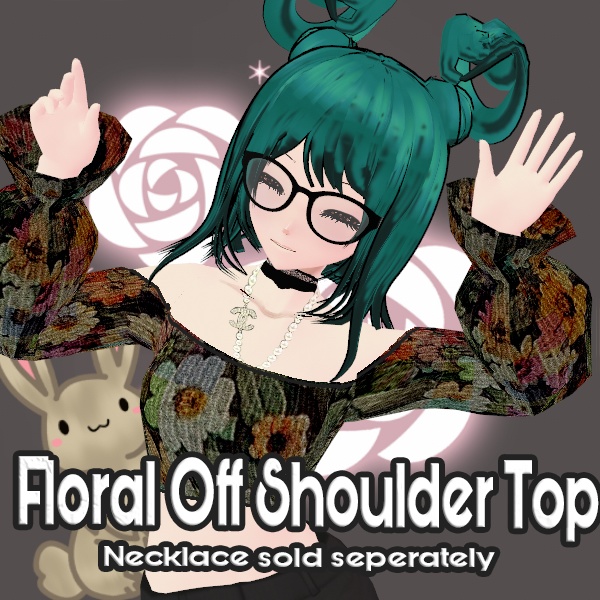 Shirt - Off Shoulder Top - Floral