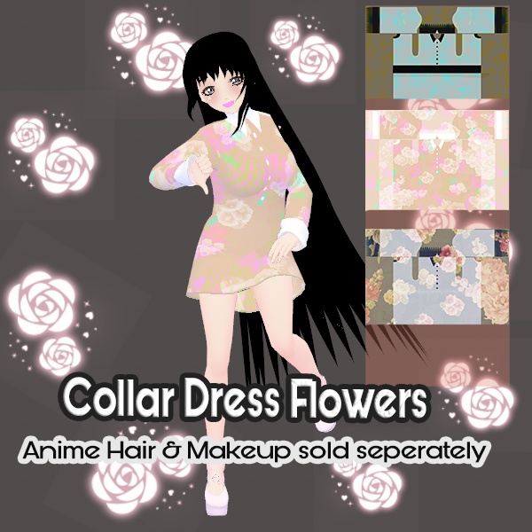 VRoid - Floral Dress with Collar