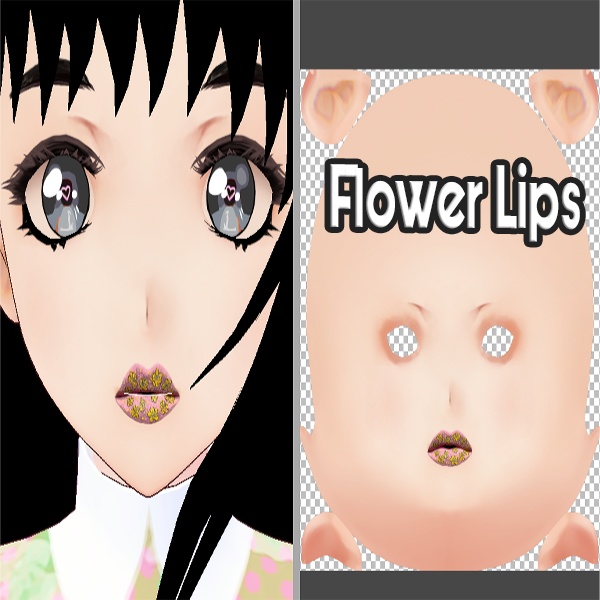 Makeup - Flower Lipstick (Anime Cartoon Style) 3 Pack
