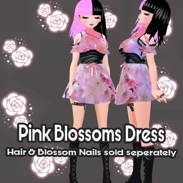 Free - Dress Pink Blossoms 