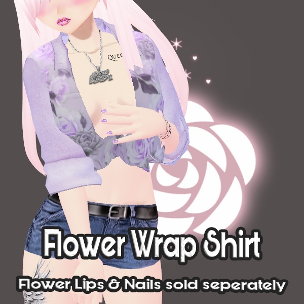 Floral Wrap Shirt -Free 3 Pack Set