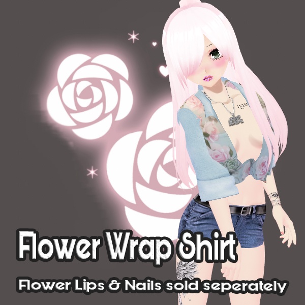 Floral Wrap Shirt -Free 3 Pack Set
