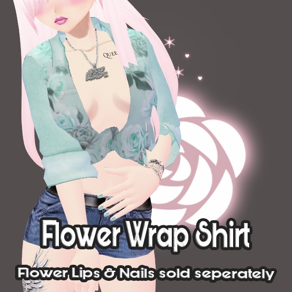 Floral Wrap Shirt -Free 3 Pack Set