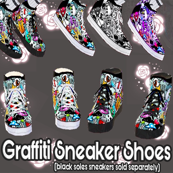 Free - VRoid Shoes - Grafitti Sneaker Shoe