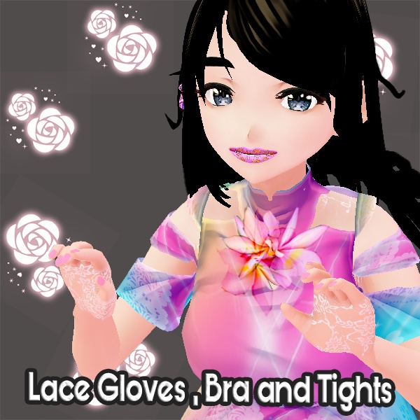 Free - VRoid Dress - Retrowave Hearts Outfit