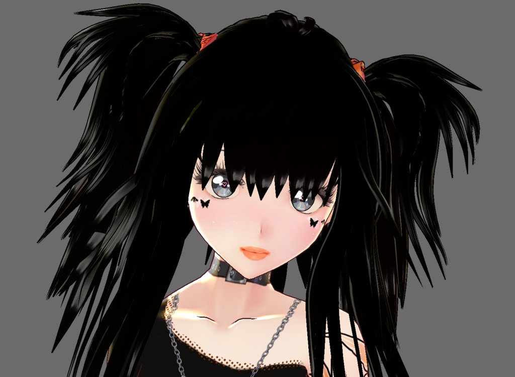 VRoid Hair - Pigtails Hairstyle - Artfly Dramatic Pigtails