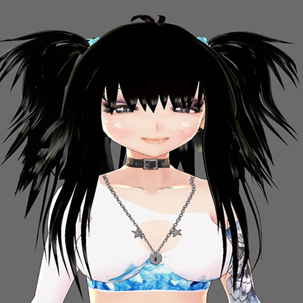 VRoid Hair - Pigtails Hairstyle - Artfly Dramatic Pigtails