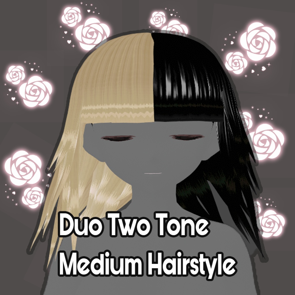 VRoid Hair - Two Tone Hair Duo Hair Preset - blonde