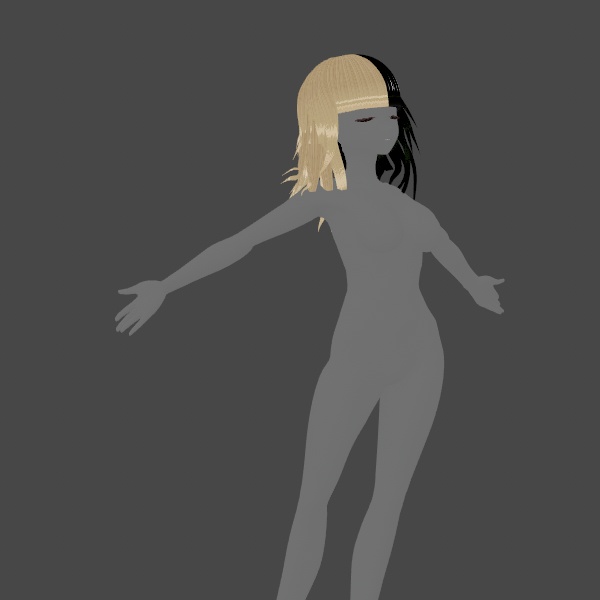 VRoid Hair - Two Tone Hair Duo Hair Preset - blonde