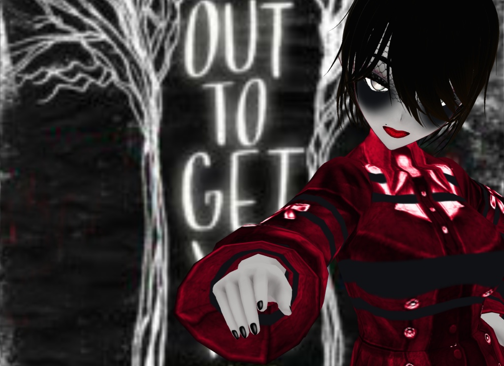 Zombie/Vamp Free Halloween Costume Dress (Recolor with Makeup)