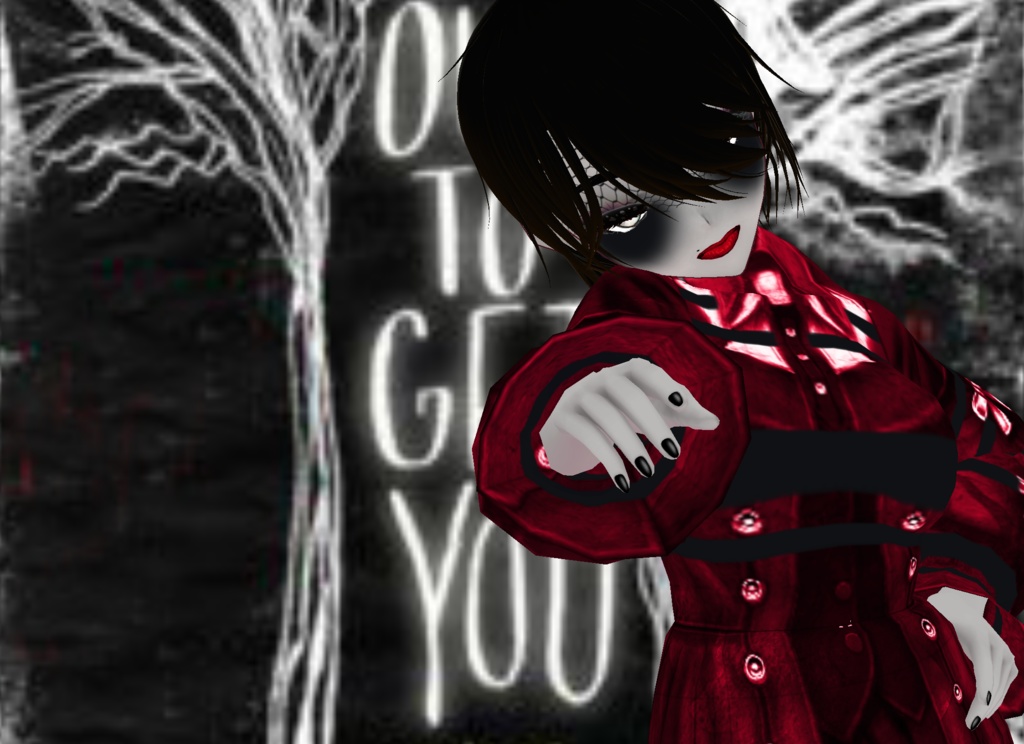 Zombie/Vamp Free Halloween Costume Dress (Recolor with Makeup)