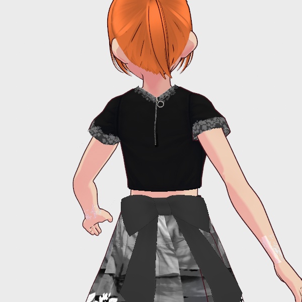 【VRoid】 - Black Panda Girl Outfit