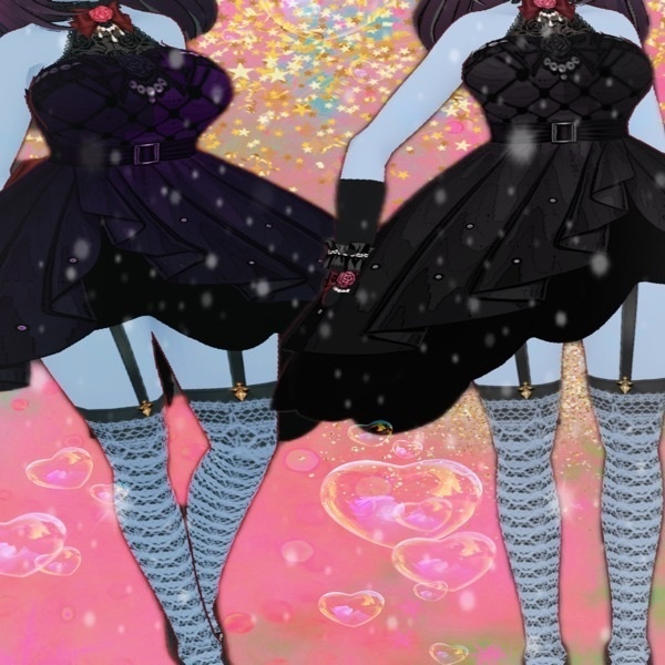 【VRoid】 Dark Party Dress - 3 Colors