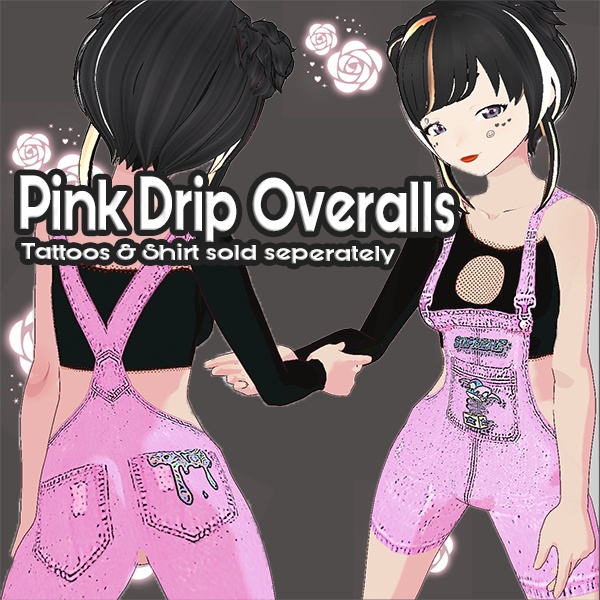 【VRoid】Overalls Shorts Set - Catch My Drip 