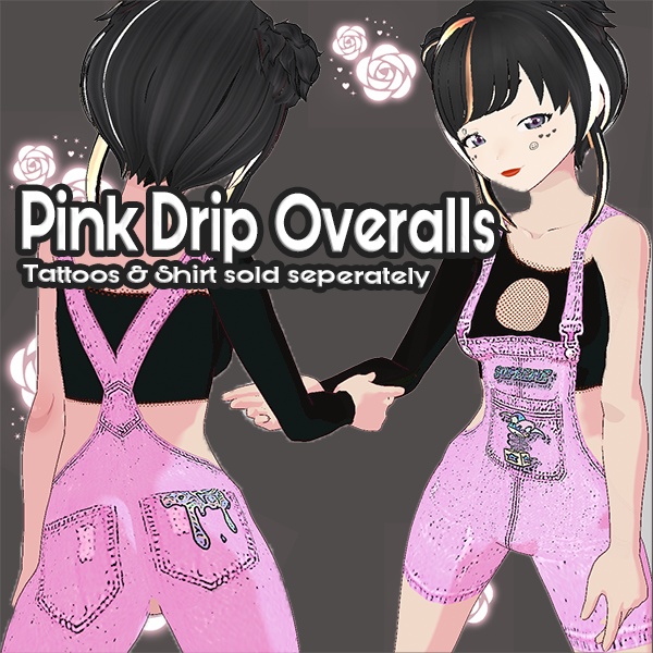 【VRoid】Overalls Shorts Set - Catch My Drip