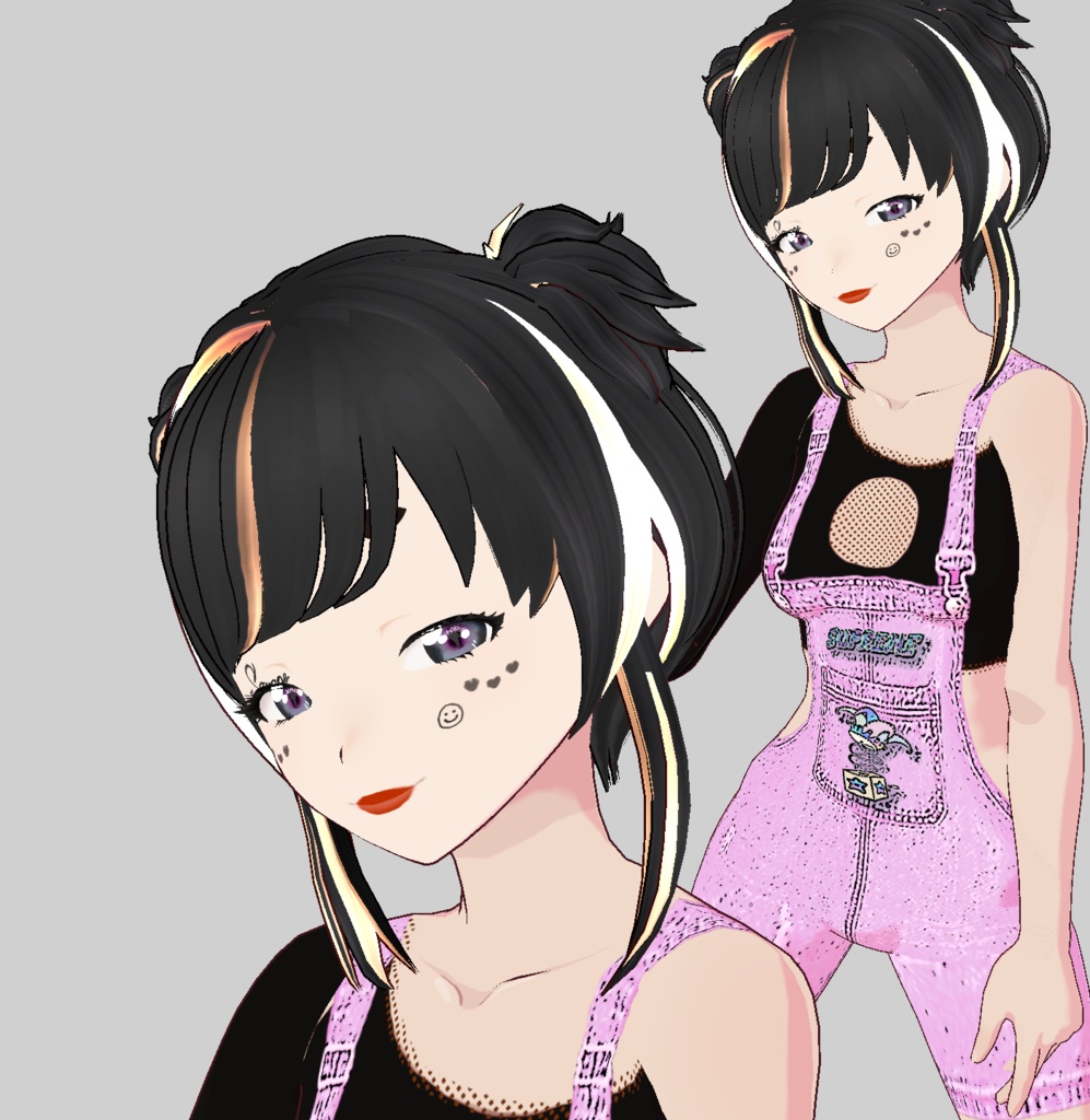 【VRoid】Overalls Shorts Set - Catch My Drip