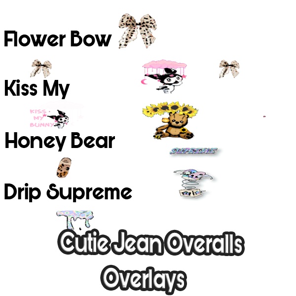 【VRoid】Flowery Bow Overall Short Set