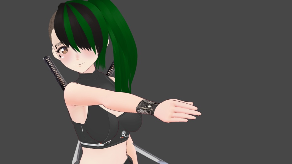 VRoid Weapon - Katana Sword - Dual Swords Weapon Prop