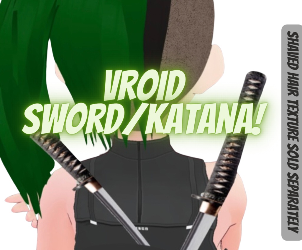 VRoid Weapon - Katana Sword - Dual Swords Weapon Prop