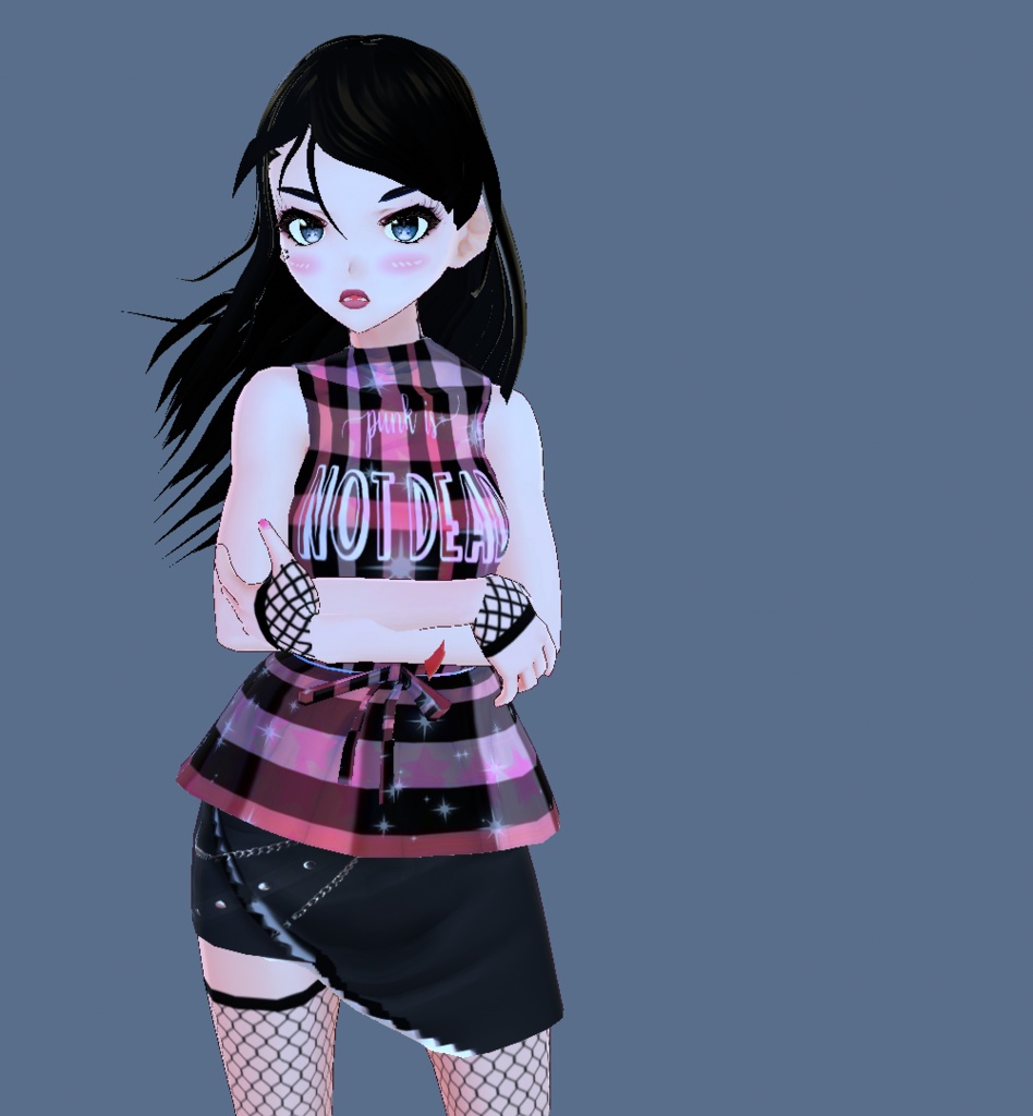 VRoid Outfit - Punk Style (3D and 2D Look)