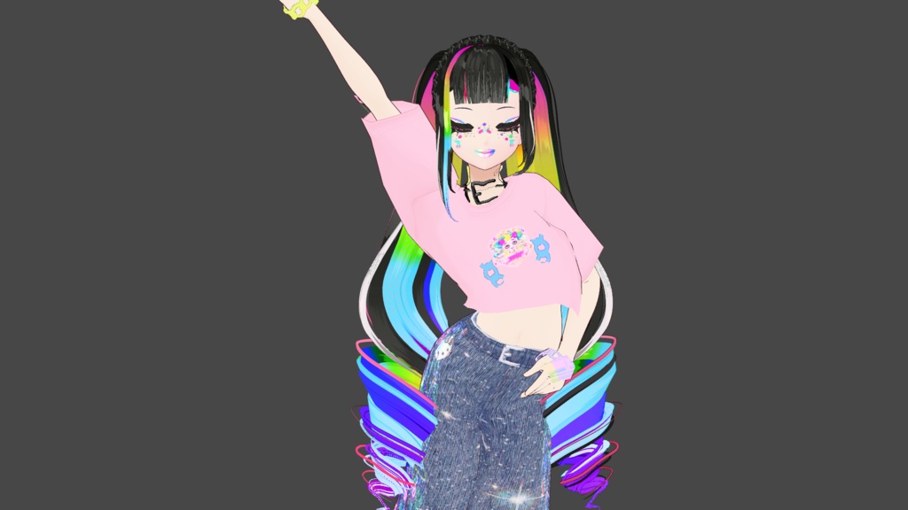 VRoid Lipstick - Makeup - Rave Party Colorful Lips