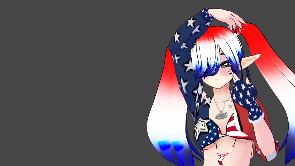 VRoid Independence Flag USA Outfit - July 4th TY 500 followers