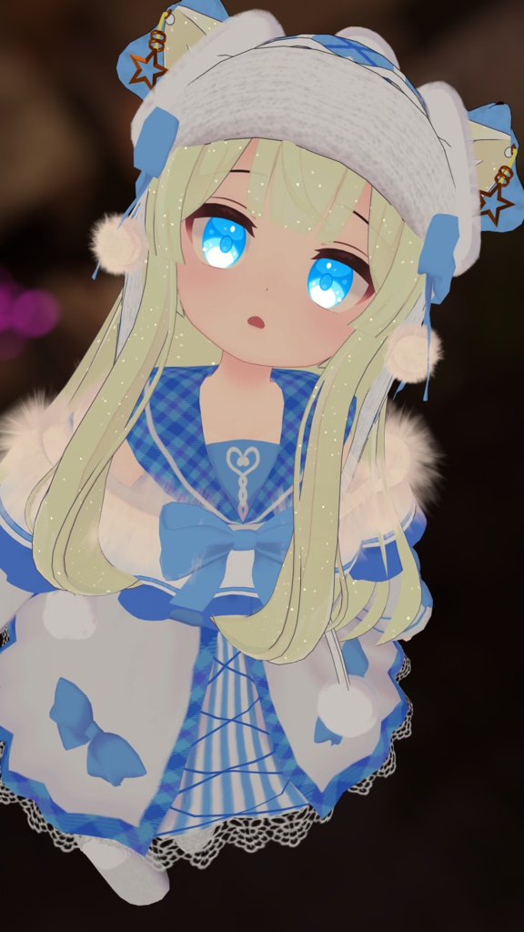 【6アバター対応】イヤーカバー付きもふもふニット帽