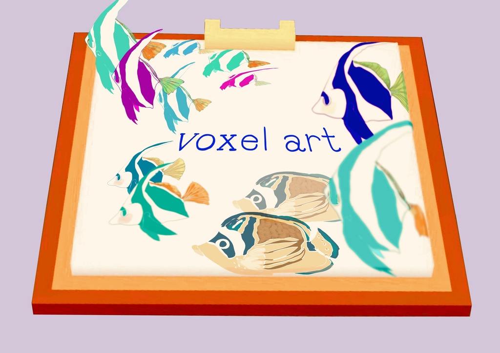 2.5次元アート ボクセル×イラストTシャツ