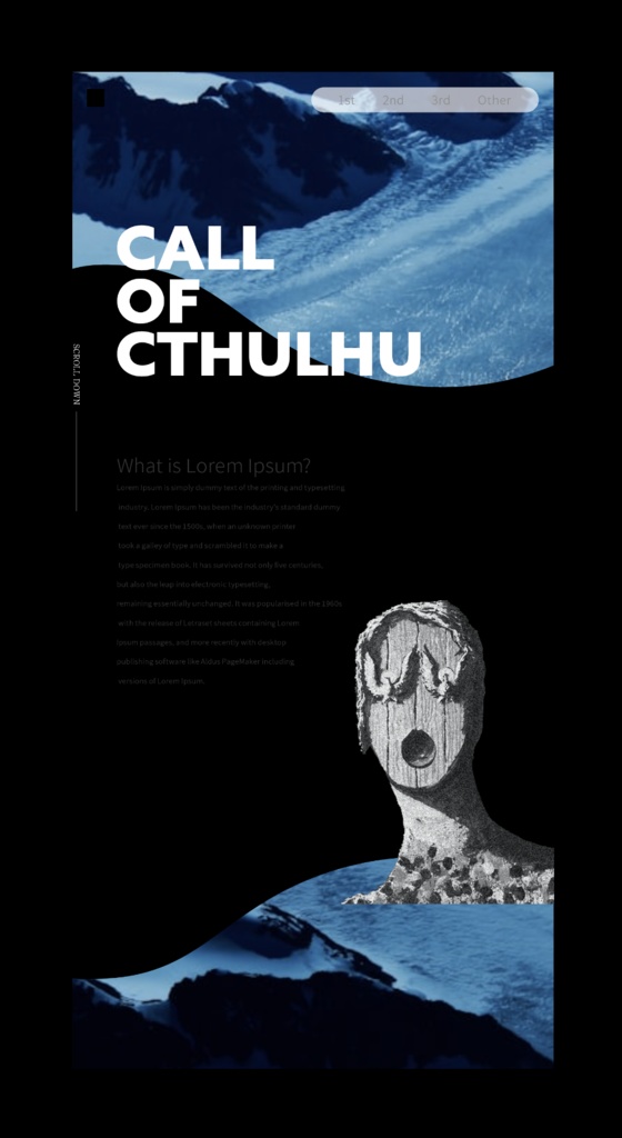 【無料】WEBサイト風なお部屋【白黒2種】