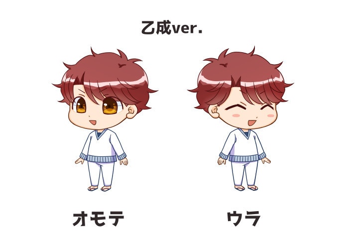 乙成・現來・藤帳のミニキャラ両面アクスタ