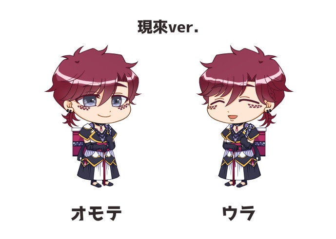 乙成・現來・藤帳のミニキャラ両面アクスタ