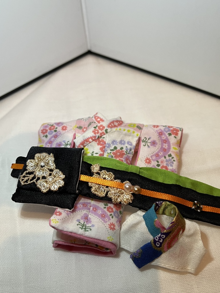 花柄袷着物セット