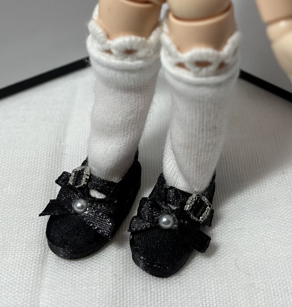 【サンプル品】ニーハイソックス＆靴シルバー