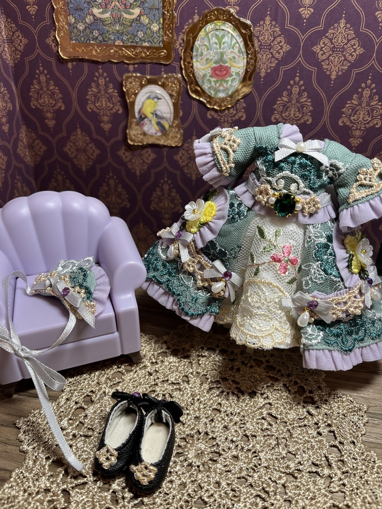 翠玉の王女のドレスセット