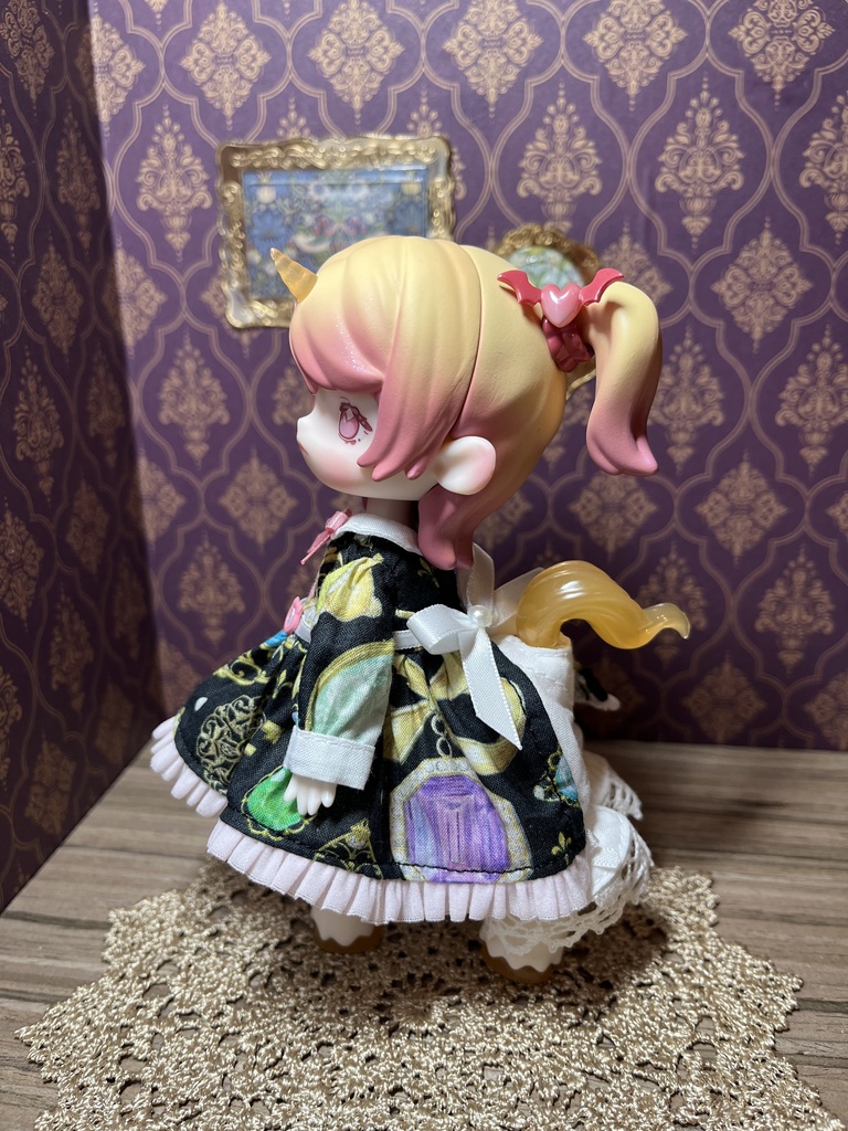 ジュエルワンピース黒※胸元猫バージョン