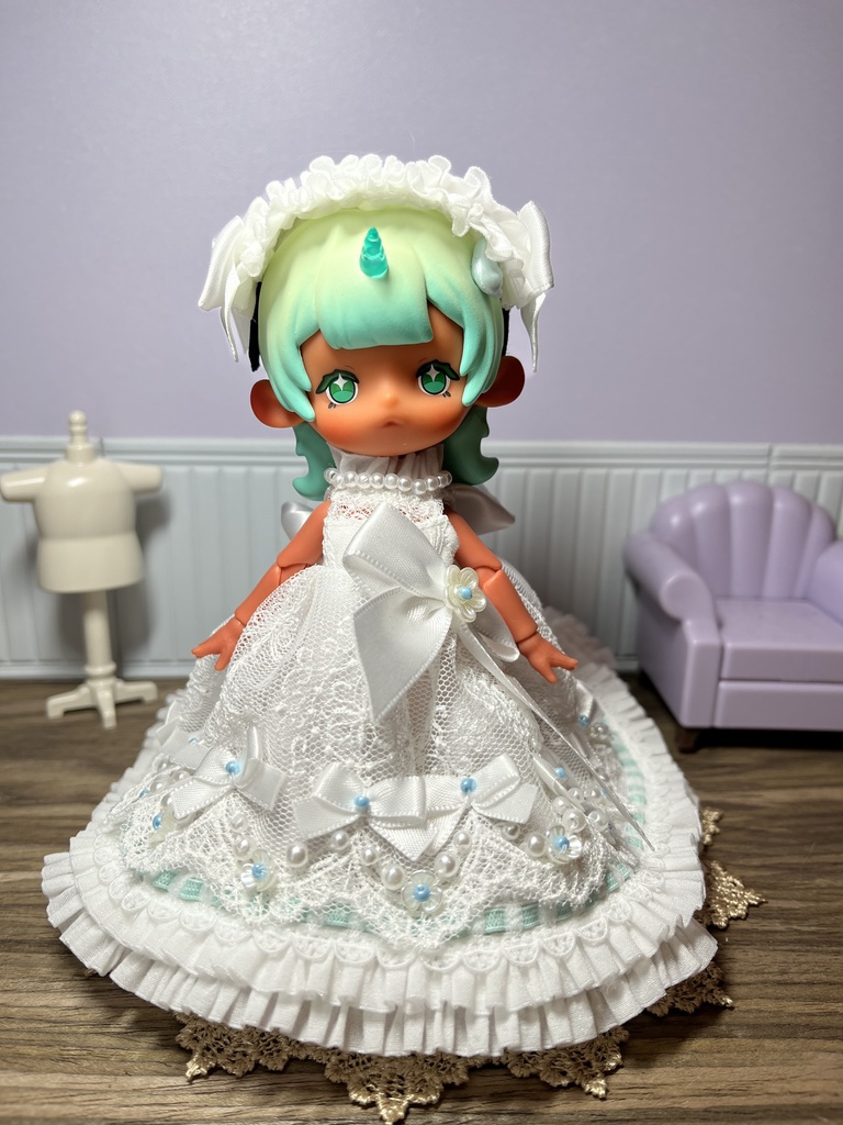 たっぷりリボンなウエディングドレスセット