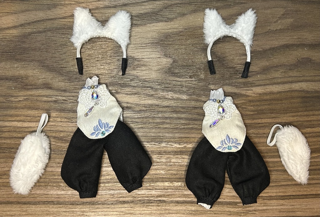 白狐セット(青)