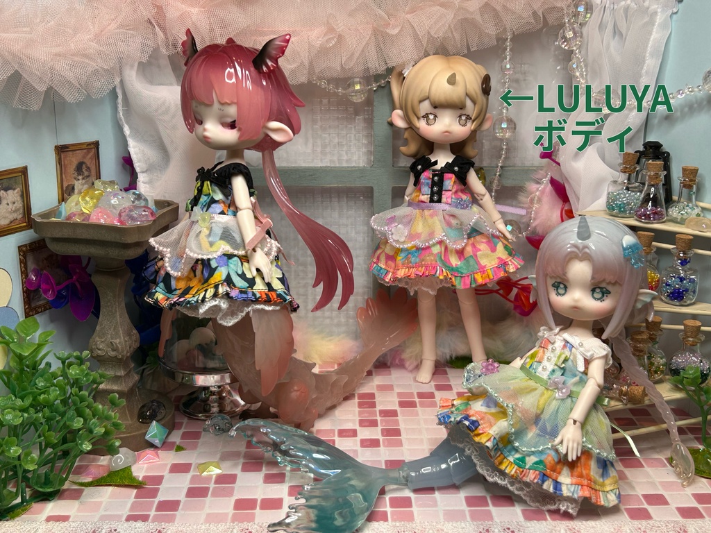 リボンいっぱいエプロンワンピース