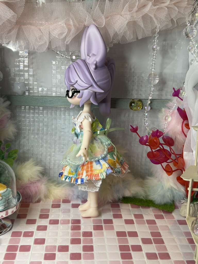 リボンいっぱいエプロンワンピース