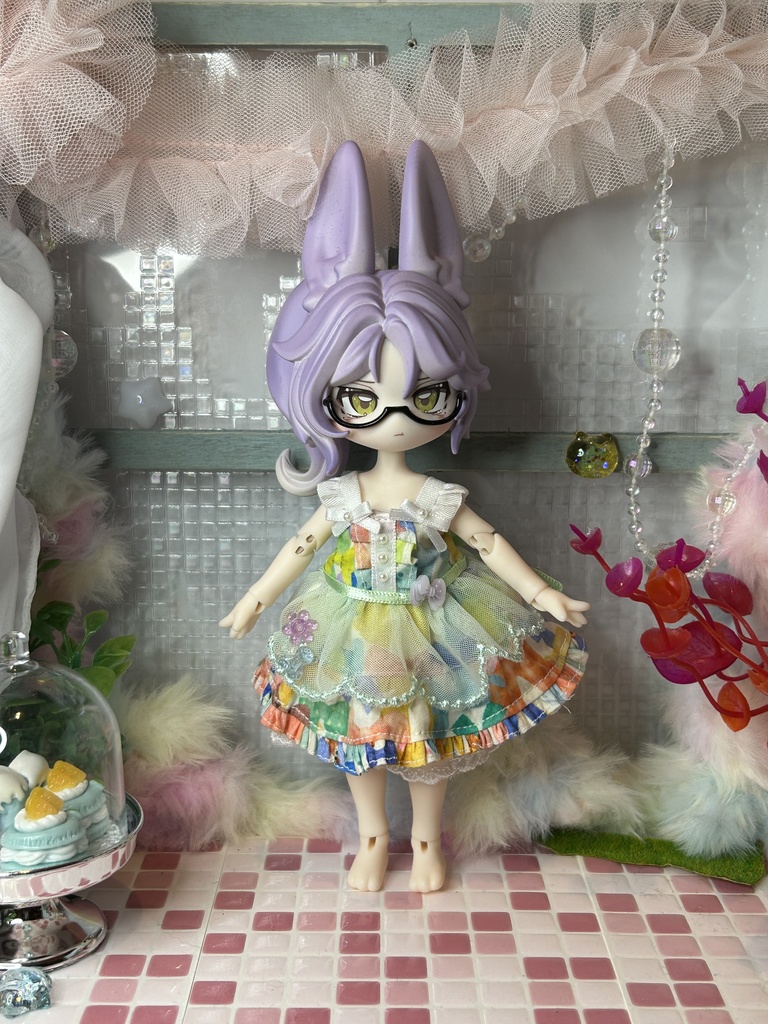 リボンいっぱいエプロンワンピース