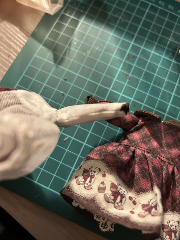 チェック柄長袖ワンピースセット