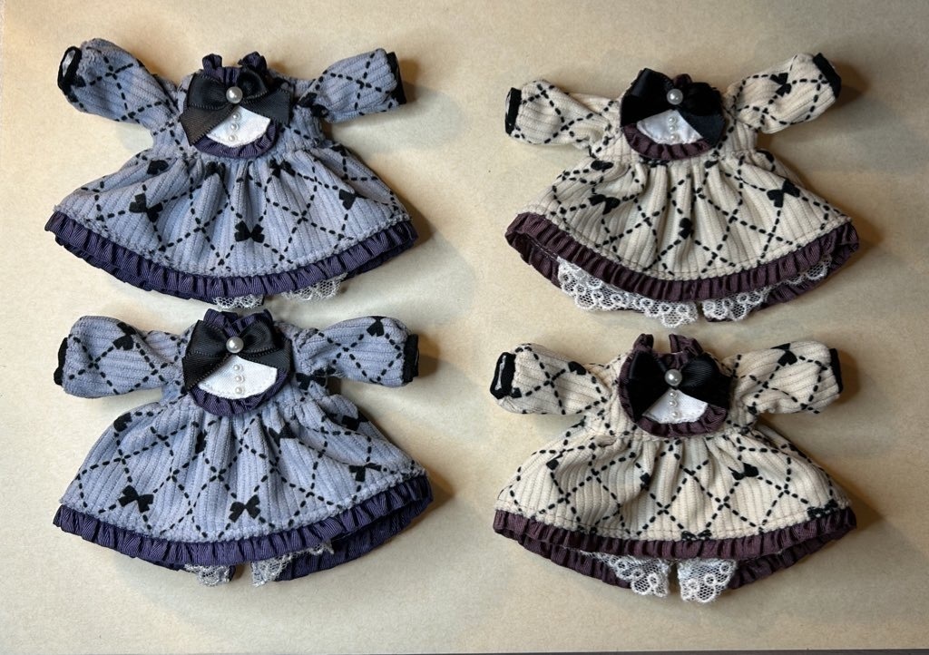 1/12サイズ　リボンコーデュロイワンピース