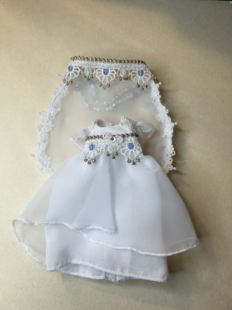 1/12サイズ（大きめ）エルフのウエディングドレス