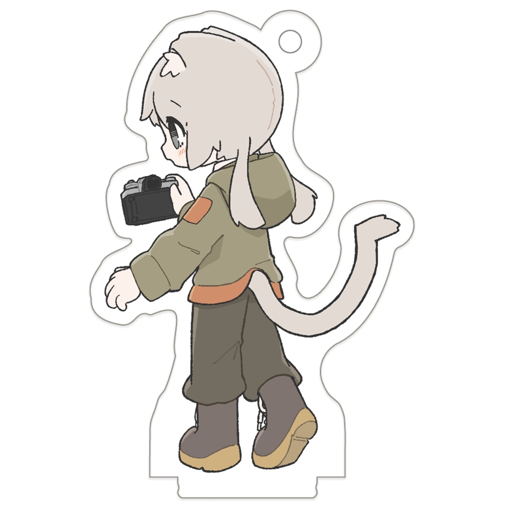 写真を撮るねこアクリルスタンドキーホルダー