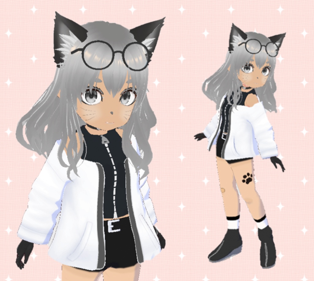 【VRM アバター】褐色の猫っぽい女の子