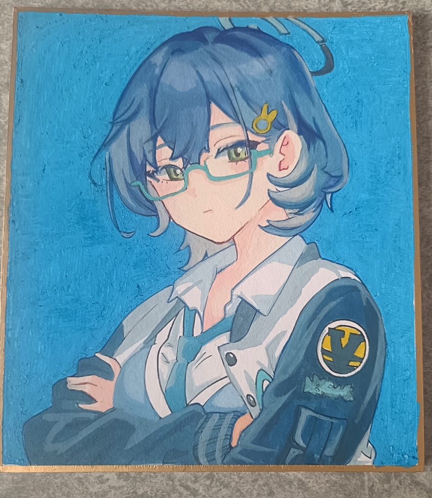 ブルーアーカイブ　ブルアカ　チヒロ　手描き色紙