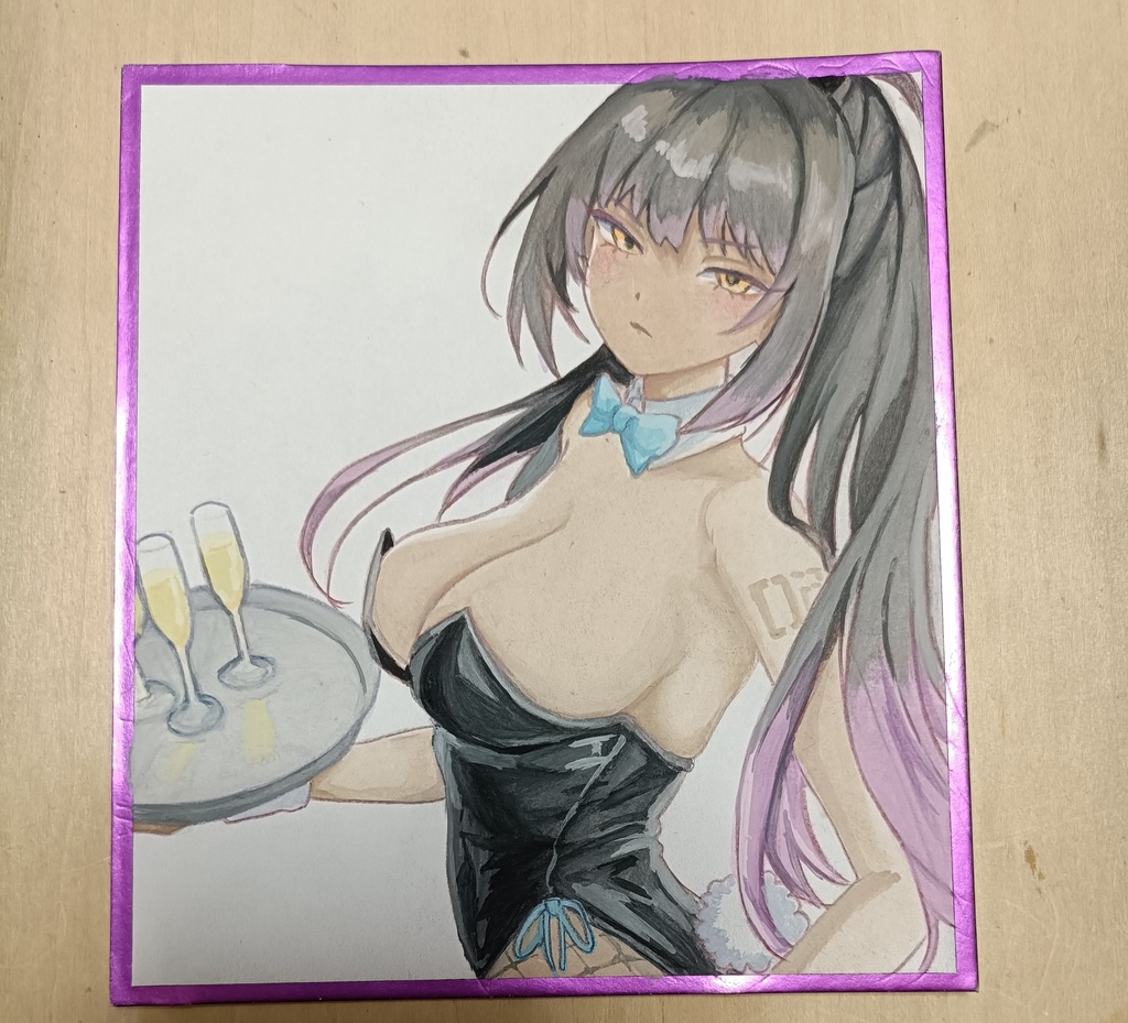 ブルーアーカイブ　カリン　イラスト色紙