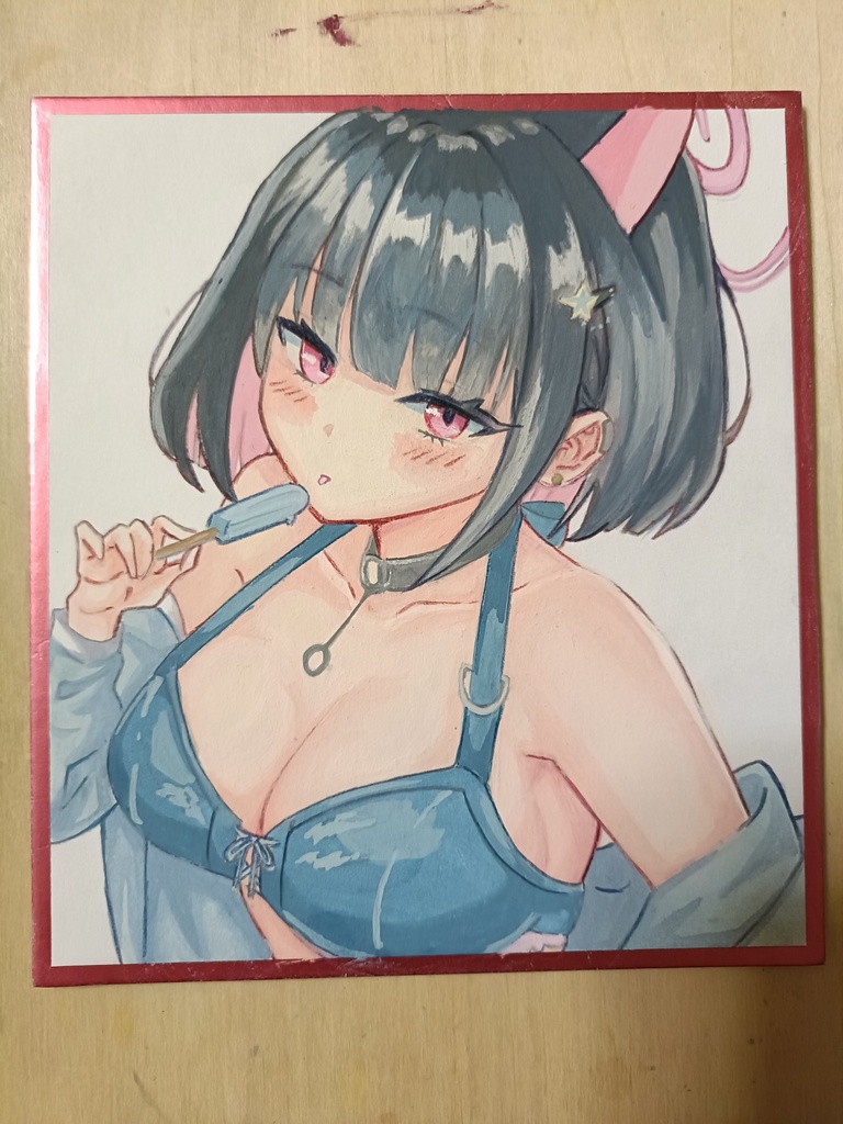 ブルアカ　カズサ　イラスト　色紙